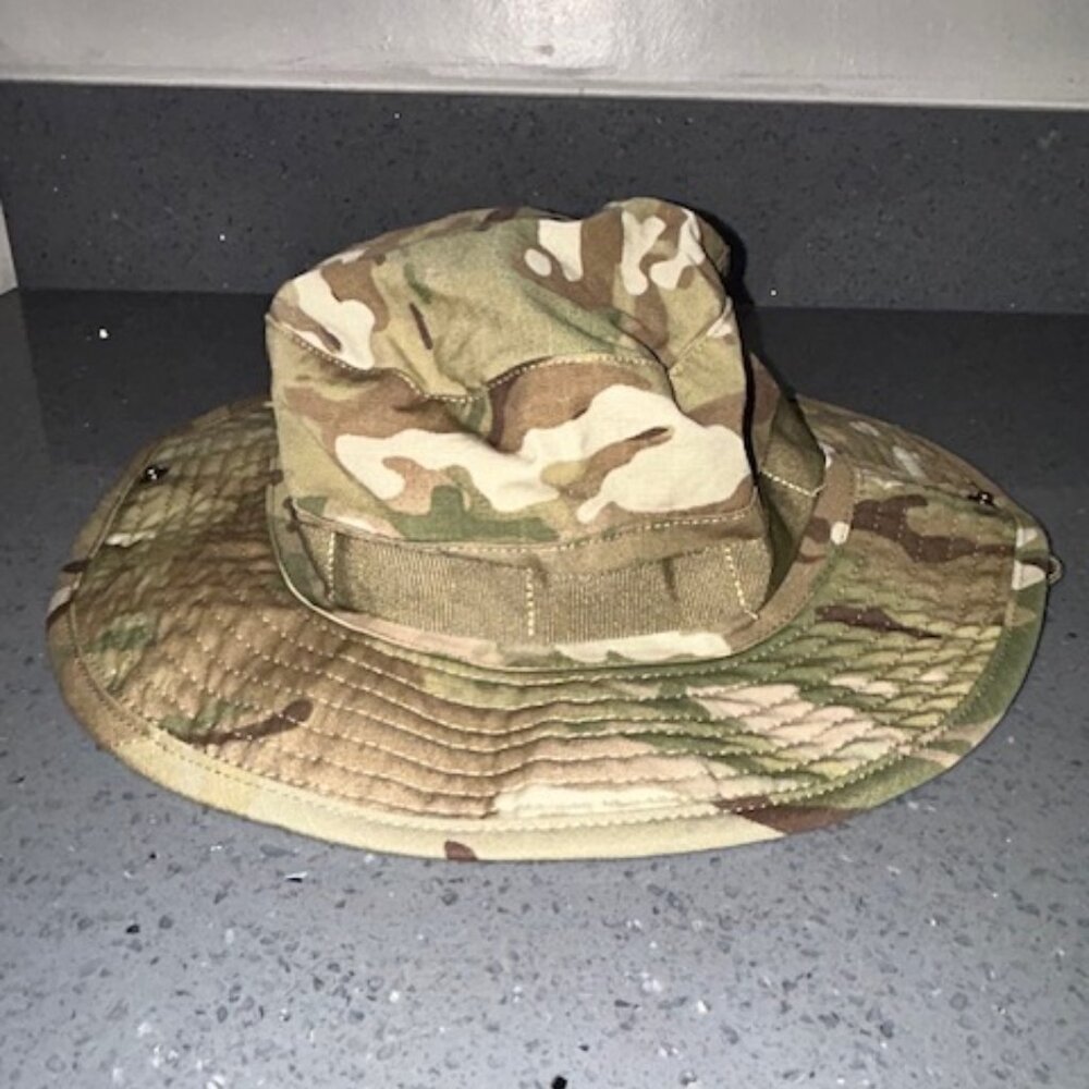 Bucket Hat Sun Hot Weather Type II Military Camo Boonie Hat Size 60